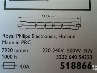 Philips Halogen 500W 230V R7s brillant,  2   2 ! ,     -,    ,     