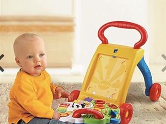 Ходунки-толокар Vtech,  Рекомендовано ортопедами, Дочка научилась ходить с помощью этого толокара,  До сих пор с удовольствием играет с панелью,  Первый звук животного в Рязани